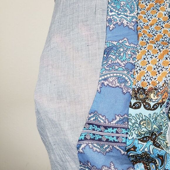 Aratta silent journey asymmetrical mixed media top - Picture 5 of 8